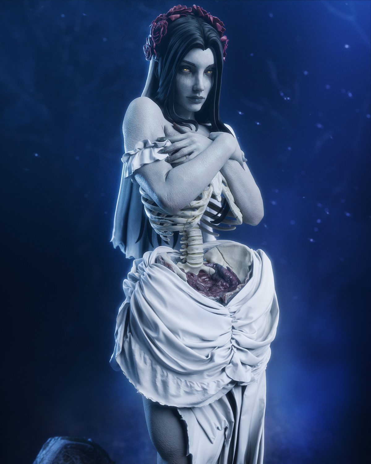Corpse Bride Style Tim Burton Movie Unpainted Resin Garage Model Kit (1/6-1/12)