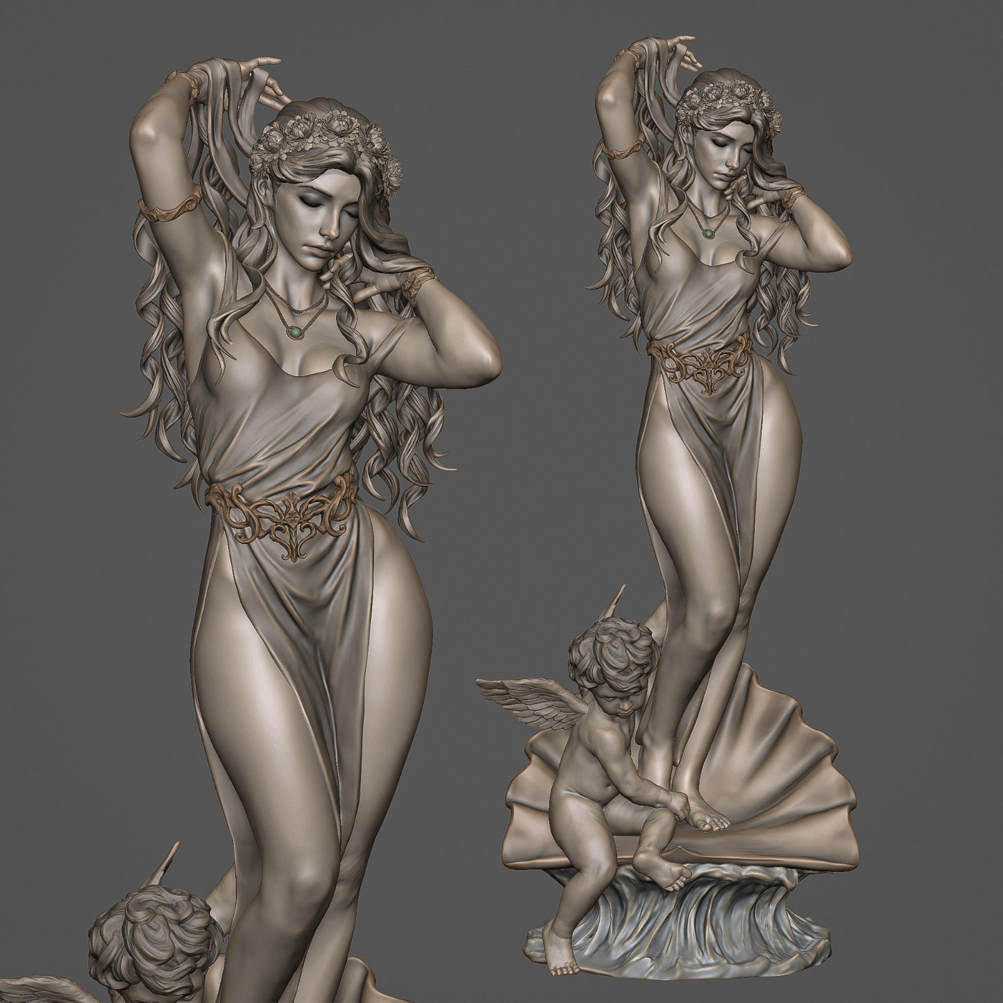 Aphrodite Greek Goddess resin kit – Unpainted 3D Printed Model kit
