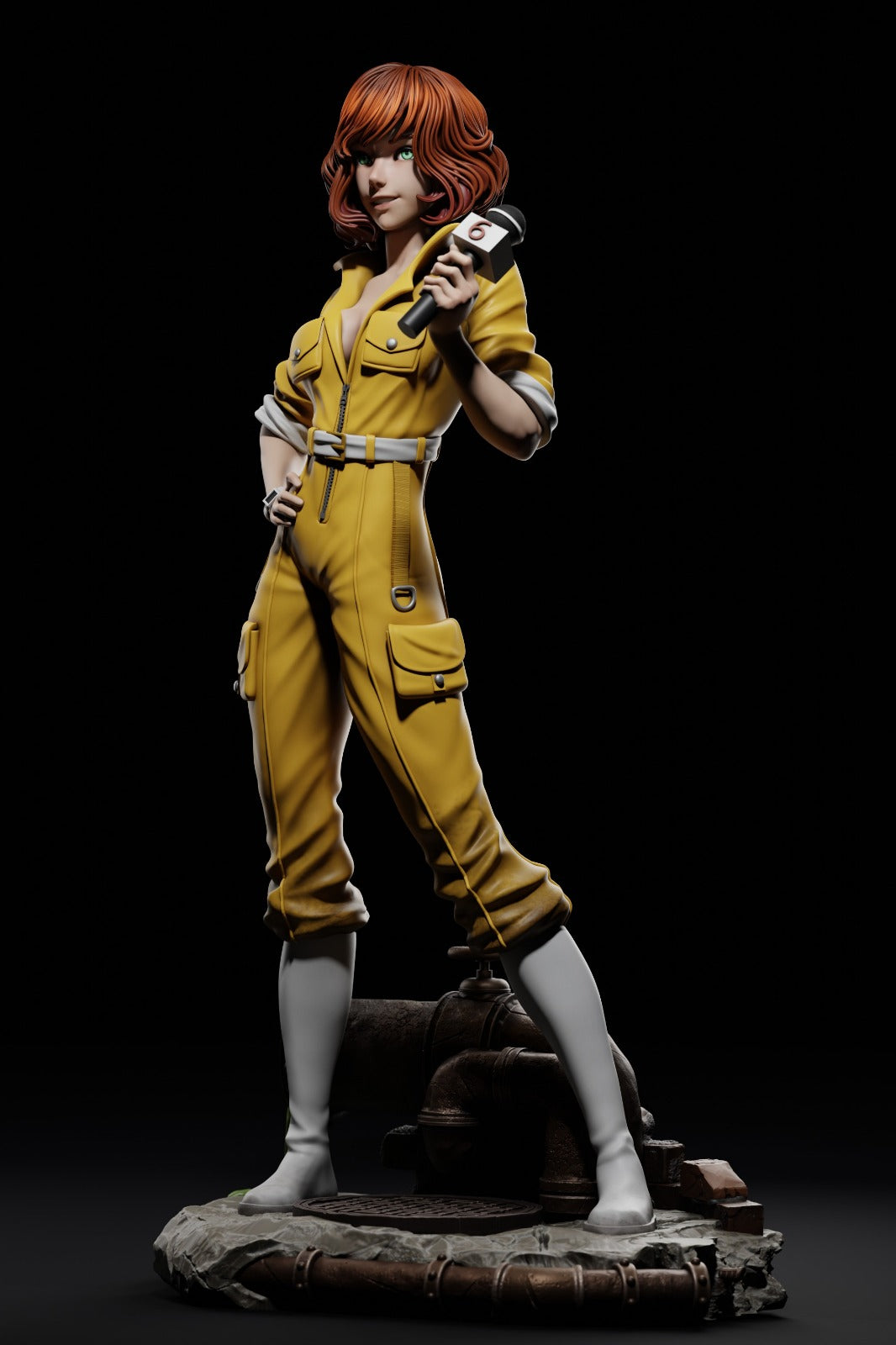 April O'Neil style Channel Heroine Girl resin kit – Unpainted 3D Printed Model kit