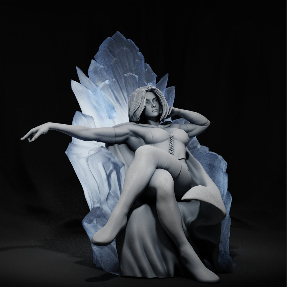Emma Frost on Throne Style X-Men Marvel Unpainted Resin Garage Kit (1/6-1/12)