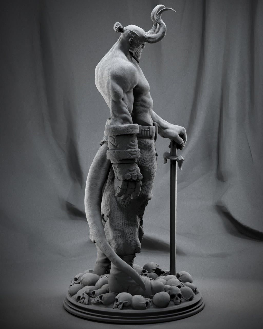 Hellboy Ascended Style Comic Demon Unpainted Resin Garage Model Kit (1/6-1/12)