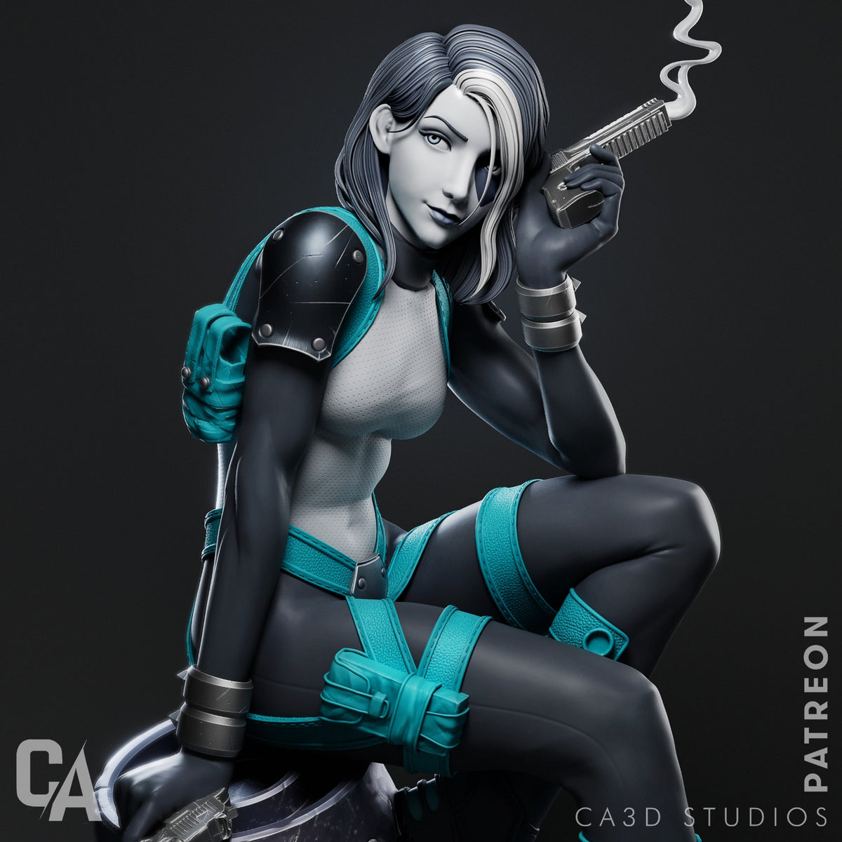 Domino Style Marvel X-Men Comic Hero Unpainted Resin Garage Model Kit (1/6-1/12)