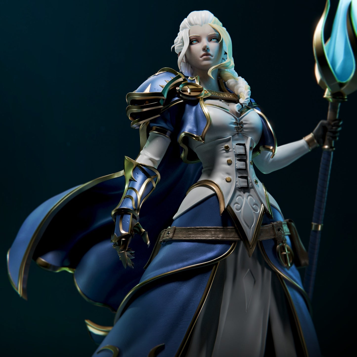 Jaina style Arcane Admiral Girl resin kit – Unpainted 3D Printed Model kit
