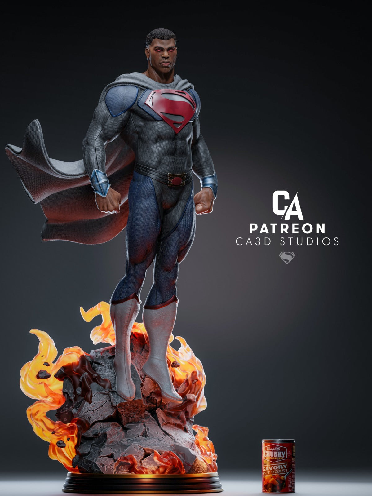 Val-Zod Style Earth 2 Superman DC Comic Unpainted Resin Garage Kit (1/6-1/12)