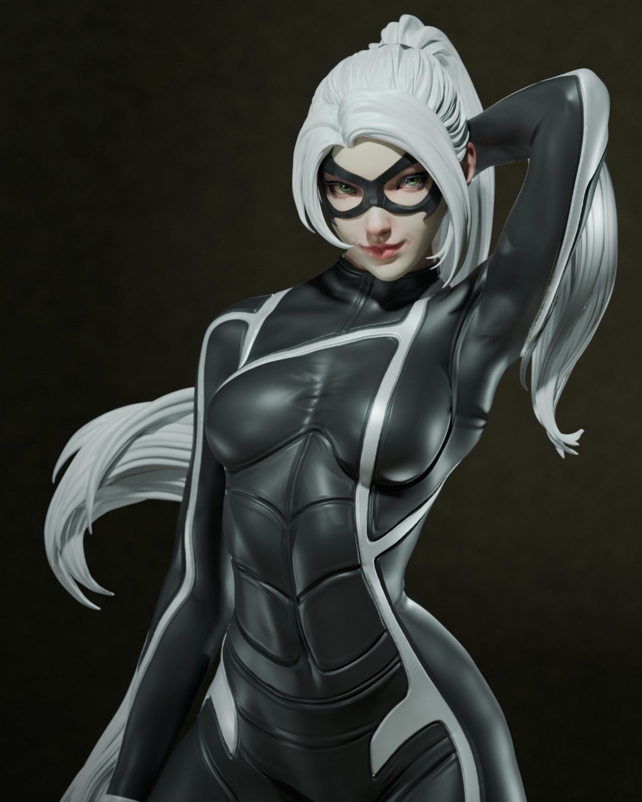 Black Cat style Feline Thief Girl resin kit – Unpainted 3D Printed Model kit
