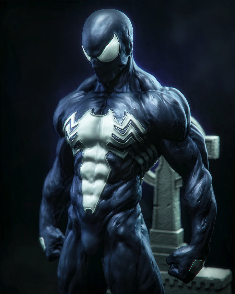 Symbiote Spider-Man Style Marvel Unpainted Resin Garage Kit (1/6-1/12)