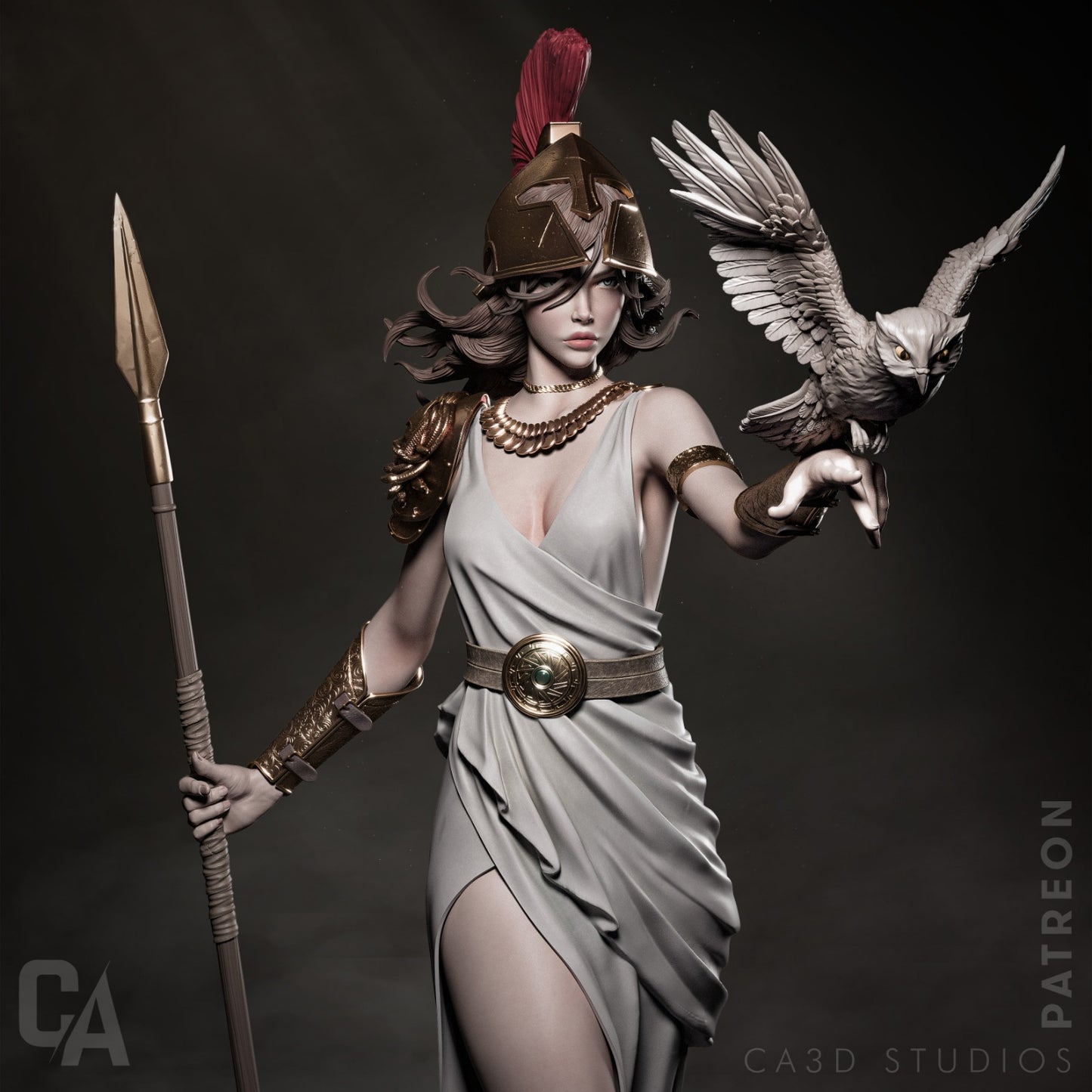 Athena Greek Goddess resin kit – Unpainted 3D Printed Model kit