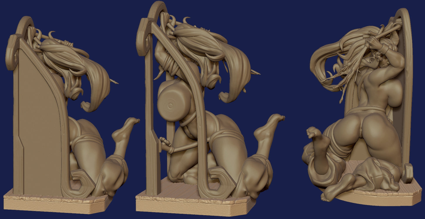 Shower Yamato style Bold Beast Tamer Girl resin kit – Unpainted 3D Printed Model kit