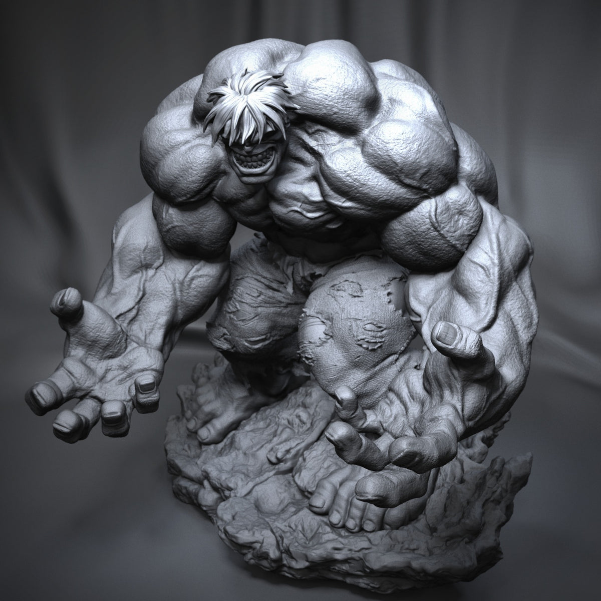 Hulk Style Avengers Marvel Comic Unpainted Resin Garage Model Kit (1/6-1/12)