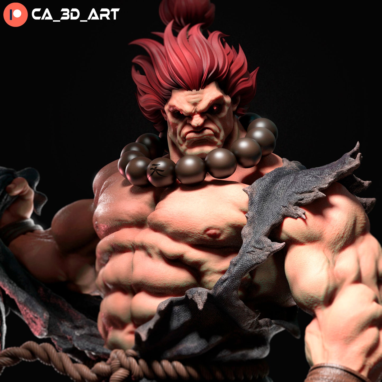 Akuma style Martial Artist Warrior resin kit – Unpainted 3D Printed Model kit