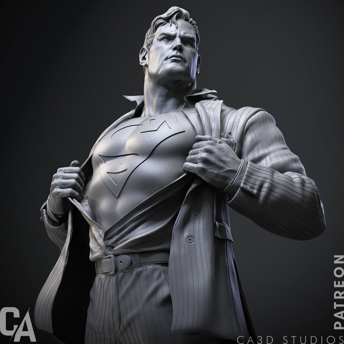 Superman Style DC Comics Justice League Hero Unpainted Resin Garage (1/6-1/12)