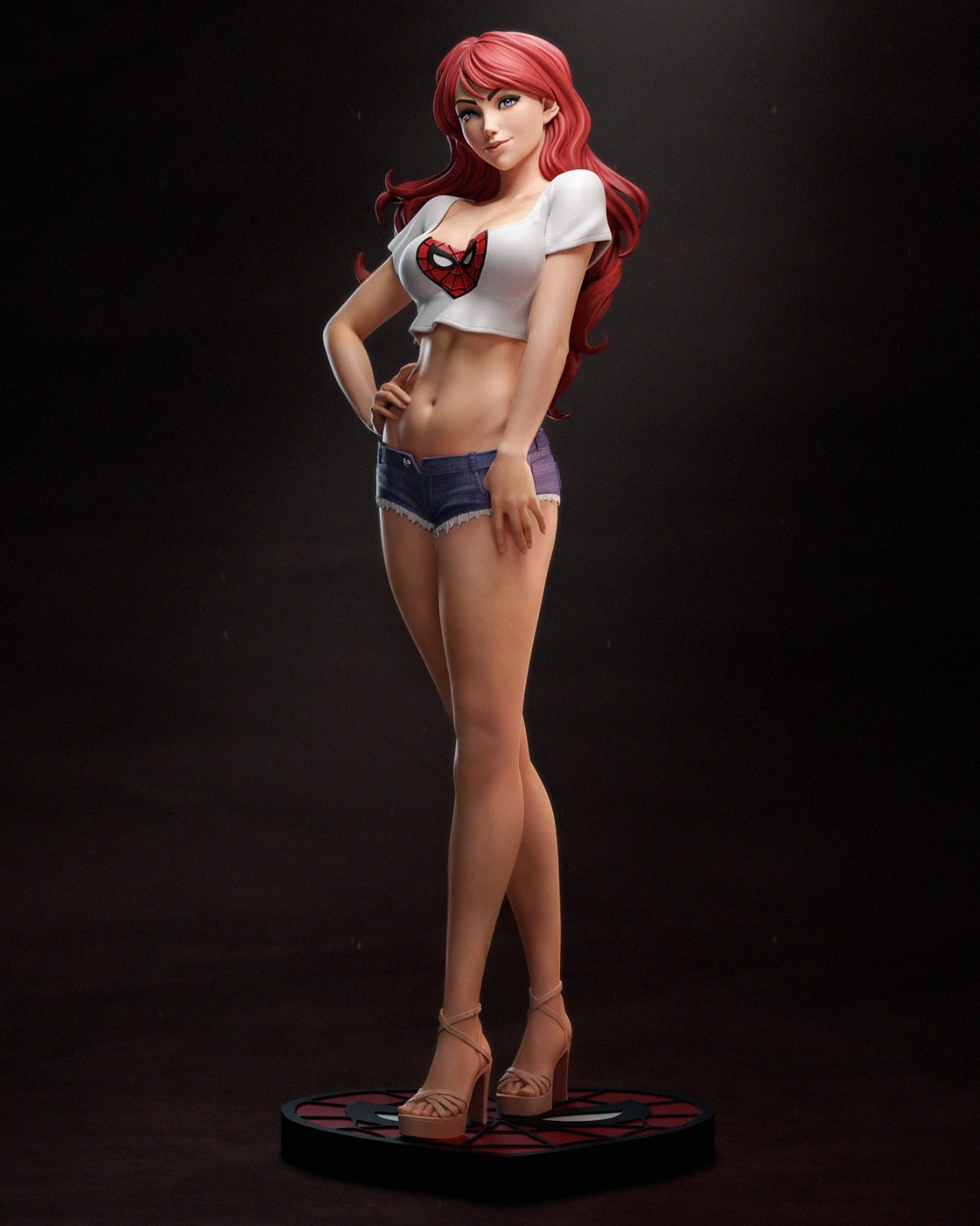 Mary Jane style Muse in Red Girl resin kit – Unpainted 3D Printed Model kit