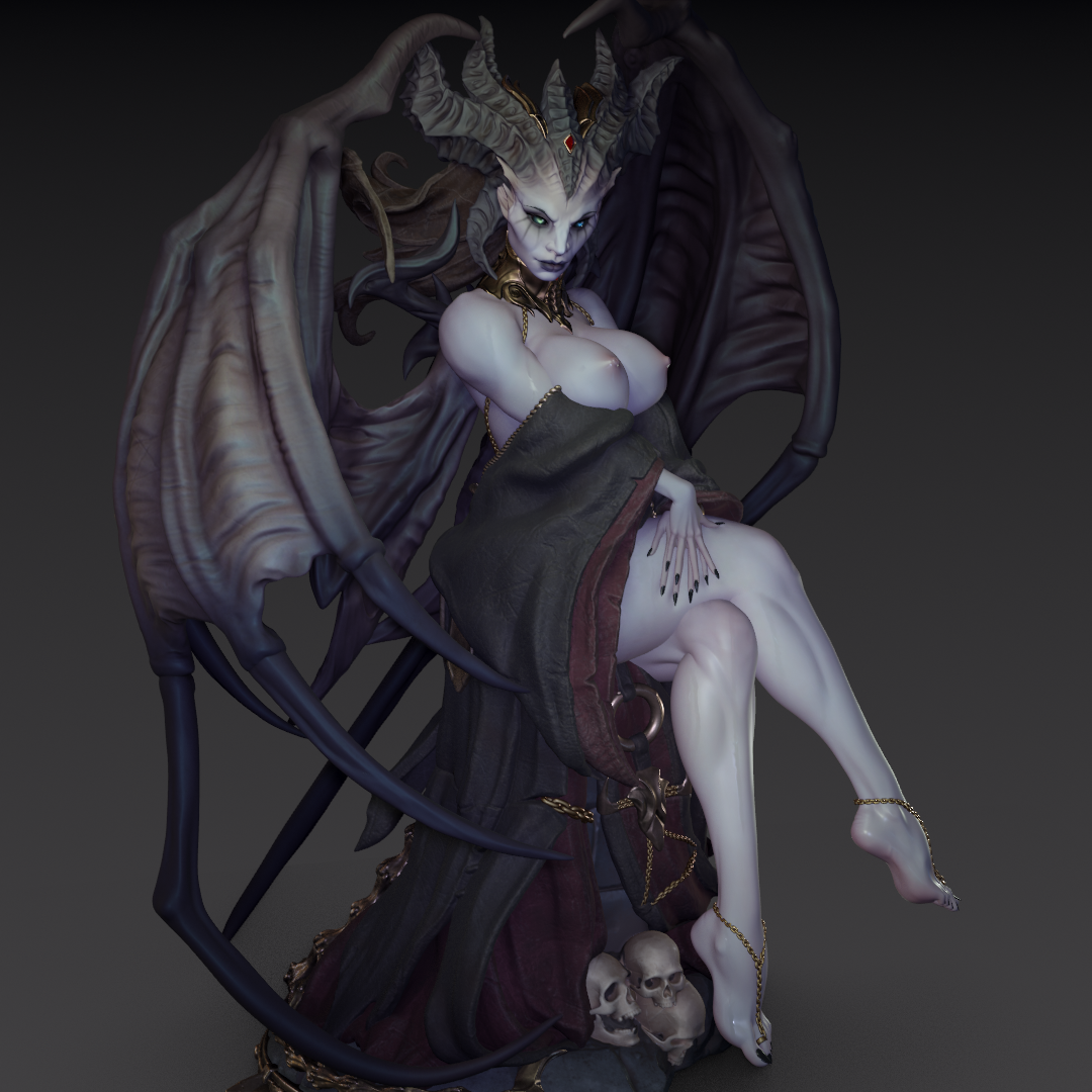 Lilith style Prime Evil Queen Diablo resin kit – Unpainted 3D Printed Model kit