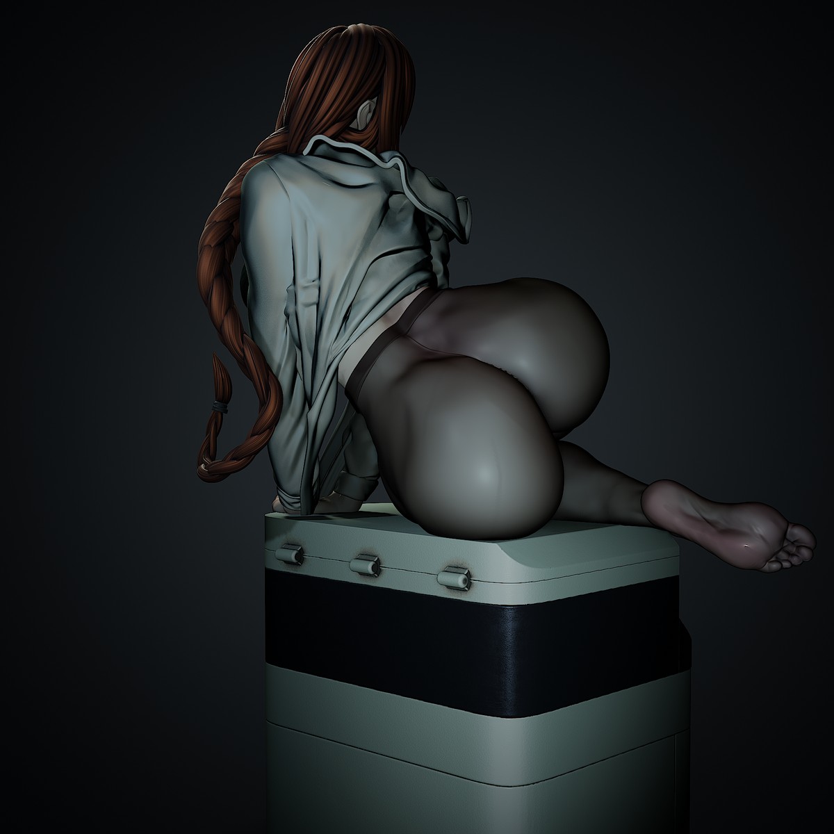 Makima Office Siren Style Chainsaw Man Anime Unpainted Resin Garage (1/6-1/12)