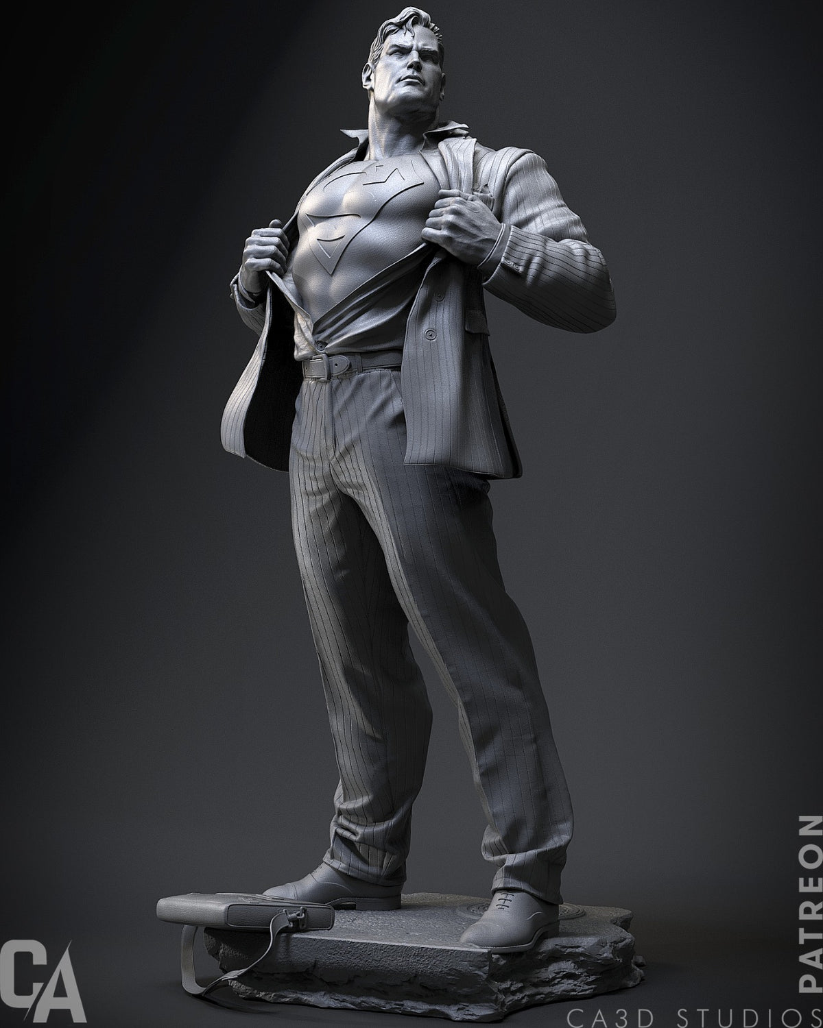 Superman Style DC Comics Justice League Hero Unpainted Resin Garage (1/6-1/12)