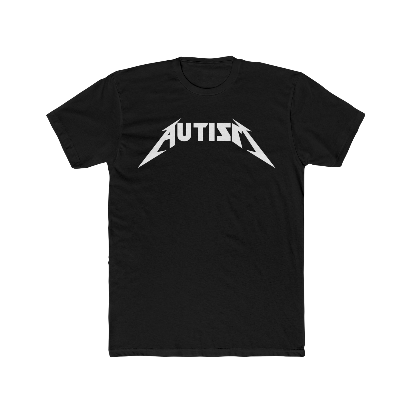 Autism Metal Shirt – Metallica Style Logo Tee, Neurodivergent Pride T-Shirt, Rock Band Parody Shirt