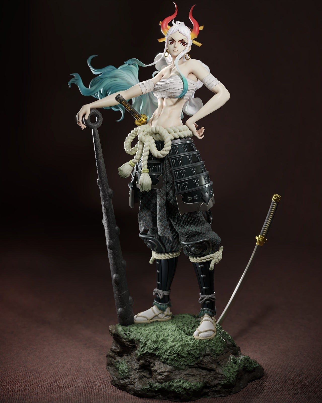 Yamato style Oni Guardian Girl resin kit – Unpainted 3D Printed Model kit
