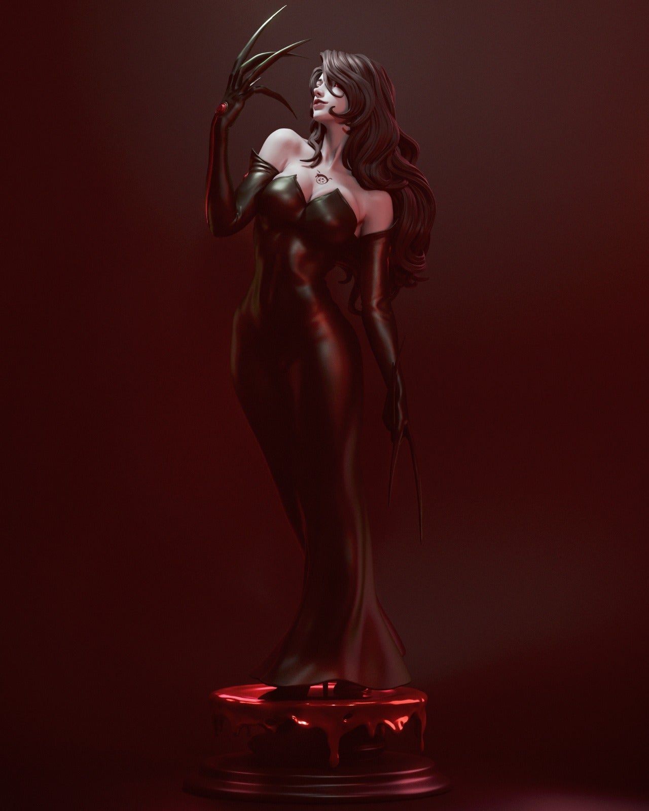 Lust style Sinister Seductress Girl resin kit – Unpainted 3D Printed Model kit