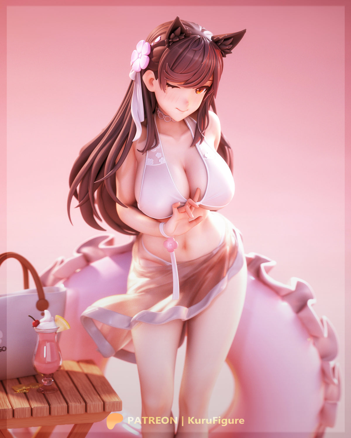 Summer Atago Style Azur Lane Unpainted Resin Kit (1/6-1/12)