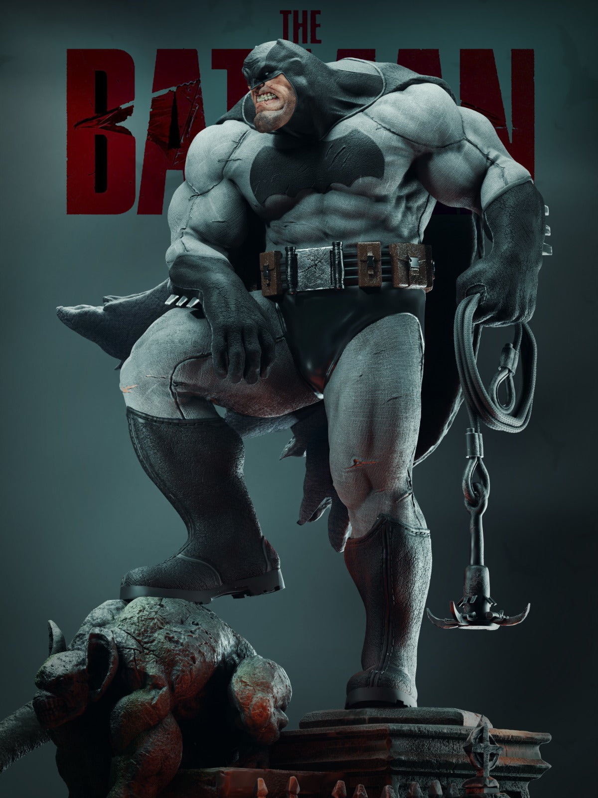 Monsterous Batman Style DC Comics Hero Unpainted Resin Garage Kit (1/6-1/12)