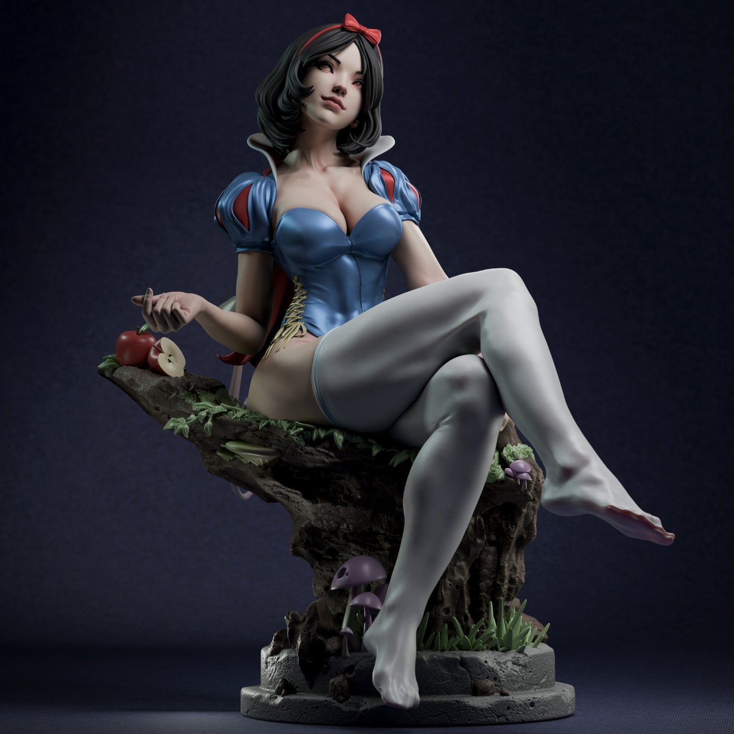 Snow White style Twisted Fairytale Girl resin kit – Unpainted 3D Printed Model kit