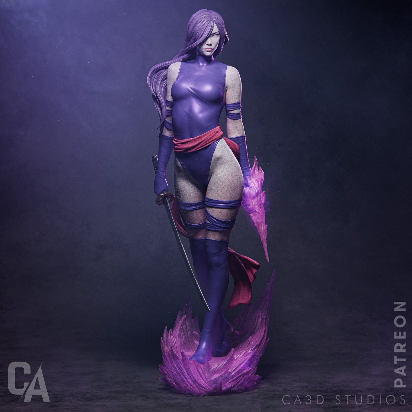 Psylock style Psychic Blade Girl resin kit – Unpainted 3D Printed Model kit