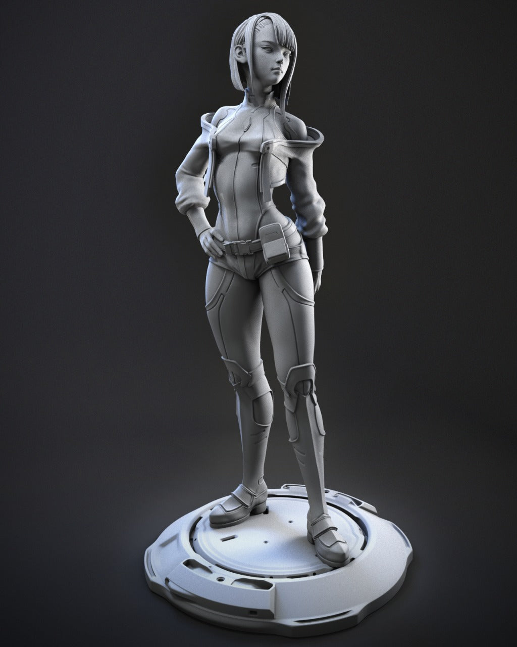 Lucy Kushinada Style Cyberpunk Anime Unpainted Resin Garage Kit (1/6-1/12)
