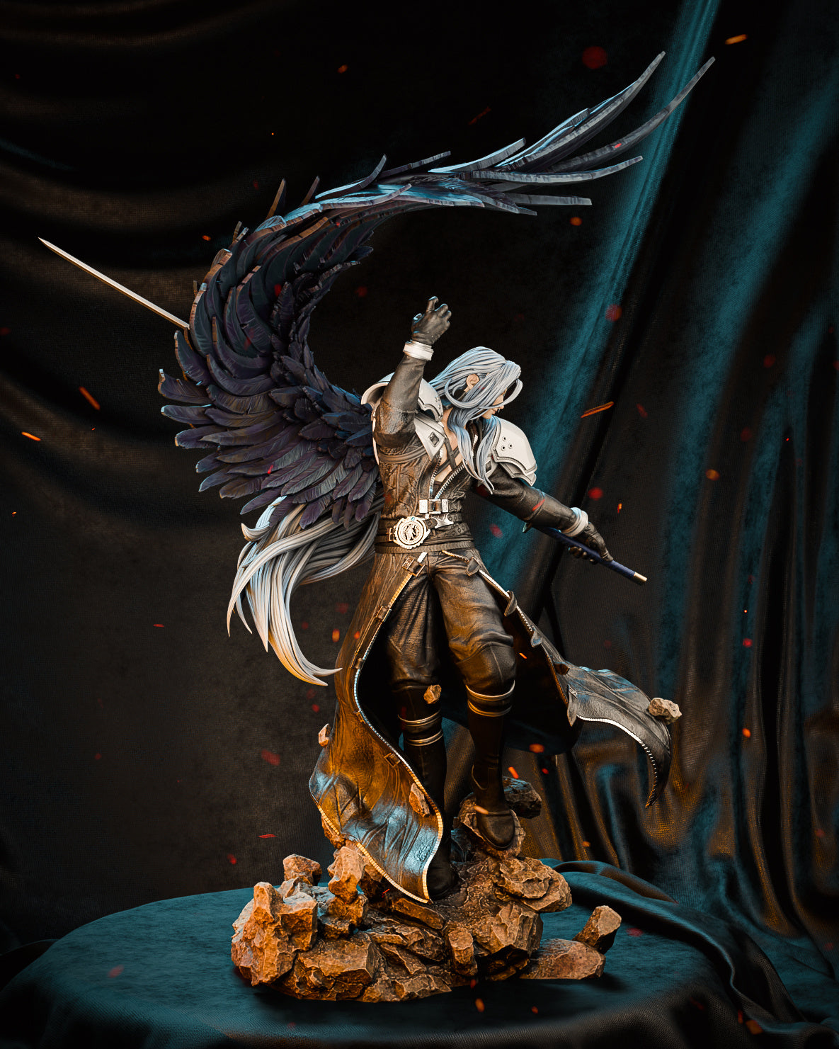 Sephiroth Style Final Fantasy VII Gaming Unpainted Resin Garage Kit (1/6-1/12)