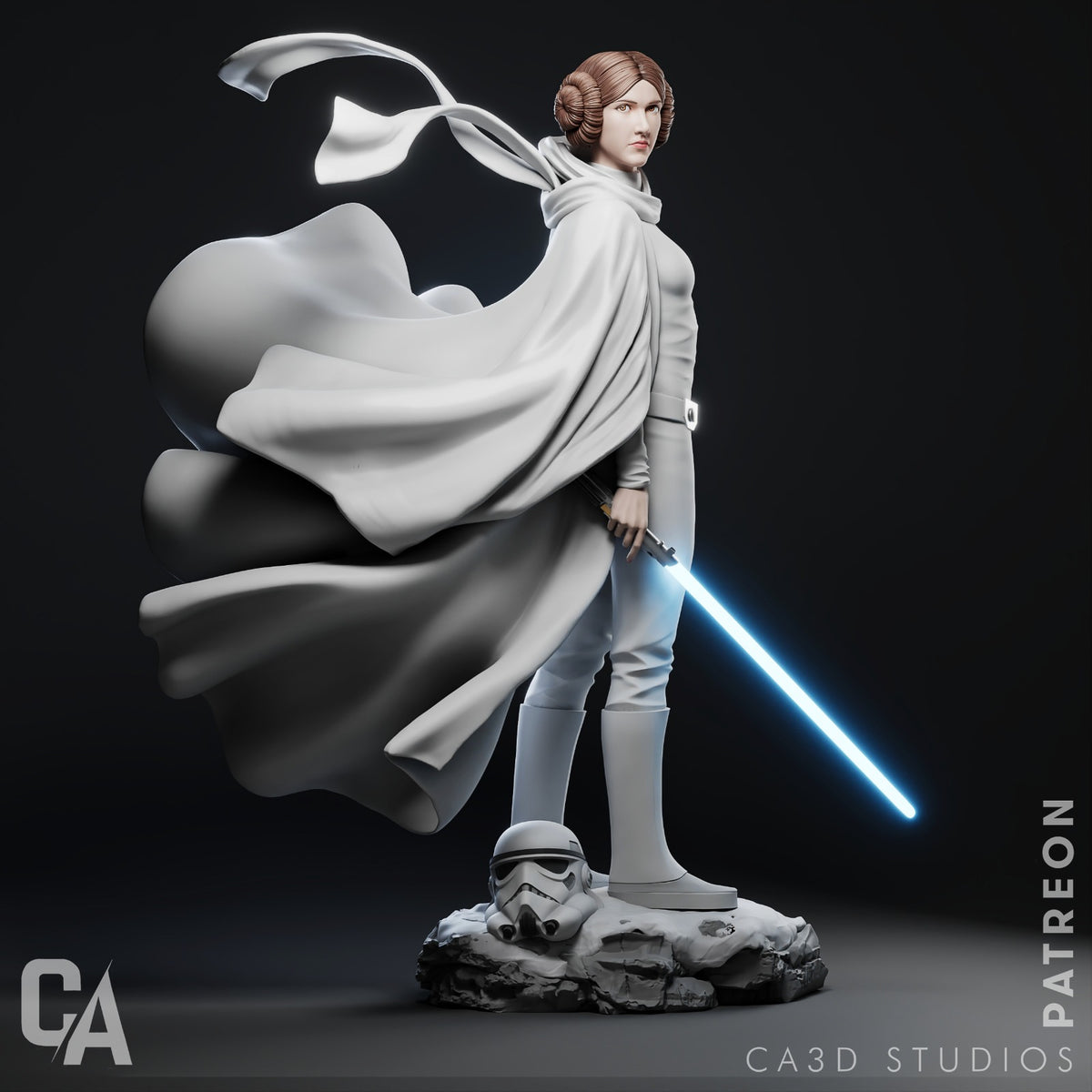 Jedi Princess Leia Style Star Wars Sci-Fi Unpainted Resin Garage Kit (1/6-1/12)