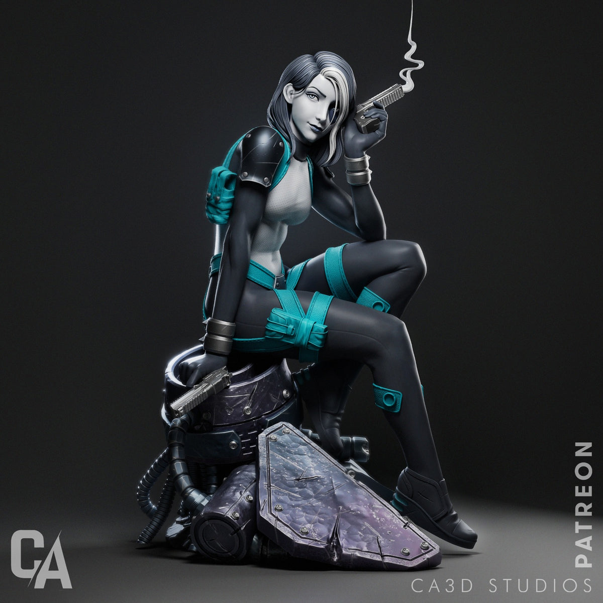 Domino Style Marvel X-Men Comic Hero Unpainted Resin Garage Model Kit (1/6-1/12)