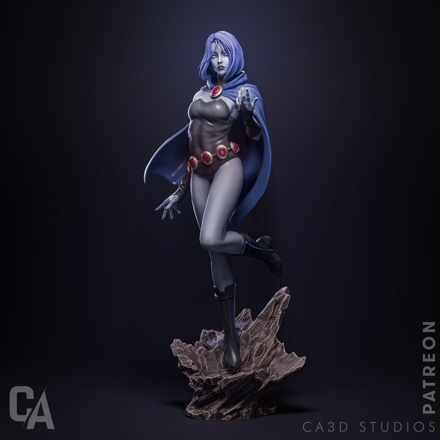 Raven style Shadow Sorceress Girl resin kit – Unpainted 3D Printed Model kit