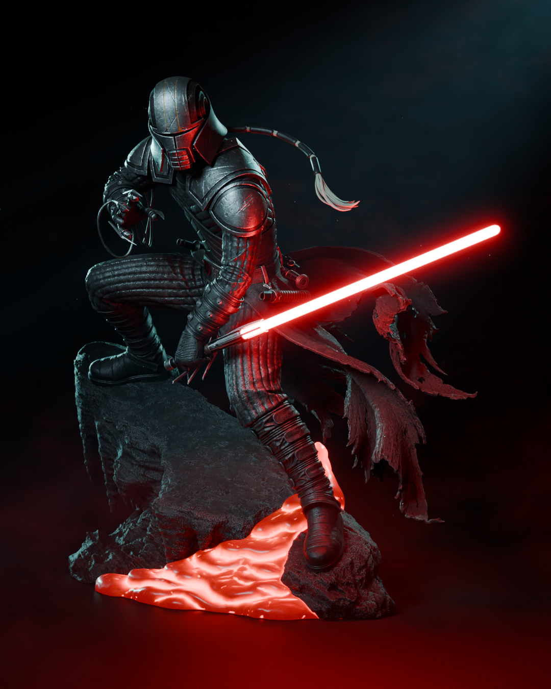 Starkiller Style Star Wars Force Unleashed Unpainted Resin Garage Kit (1/6-1/12)