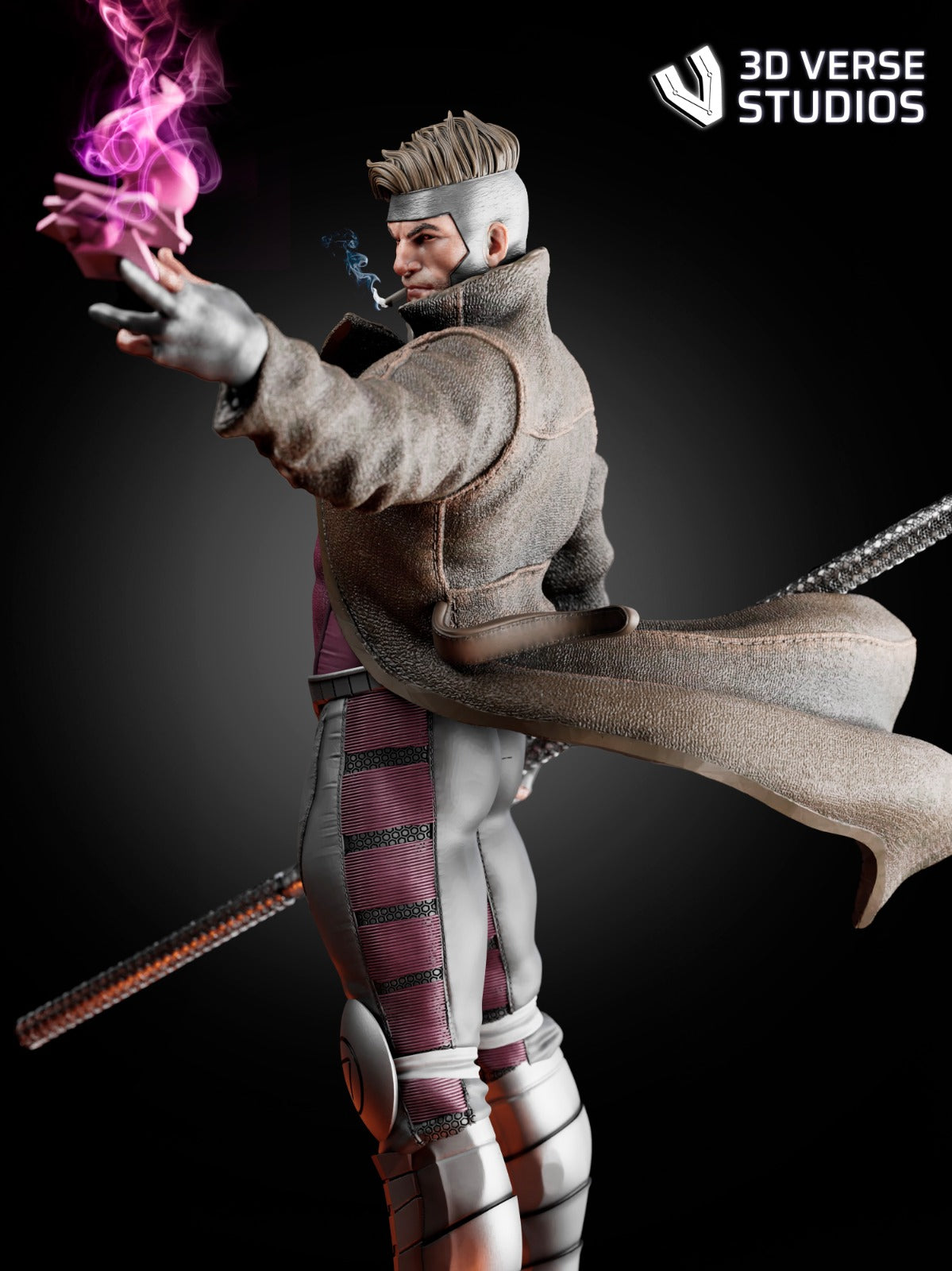 Gambit style Cardmaster Hero resin kit – Unpainted 3D Printed Model kit