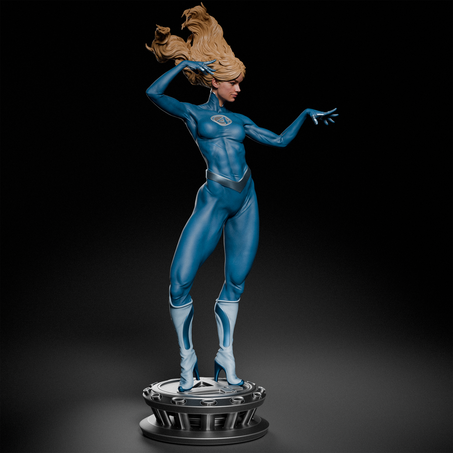 Invisible Woman style Forcefield Heroine resin kit – Unpainted 3D Printed Model kit