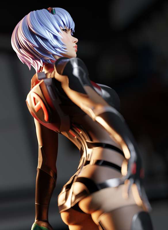 Rei Style Evangelion Relaxed Unpainted Resin Garage Kit (1/6-1/12)