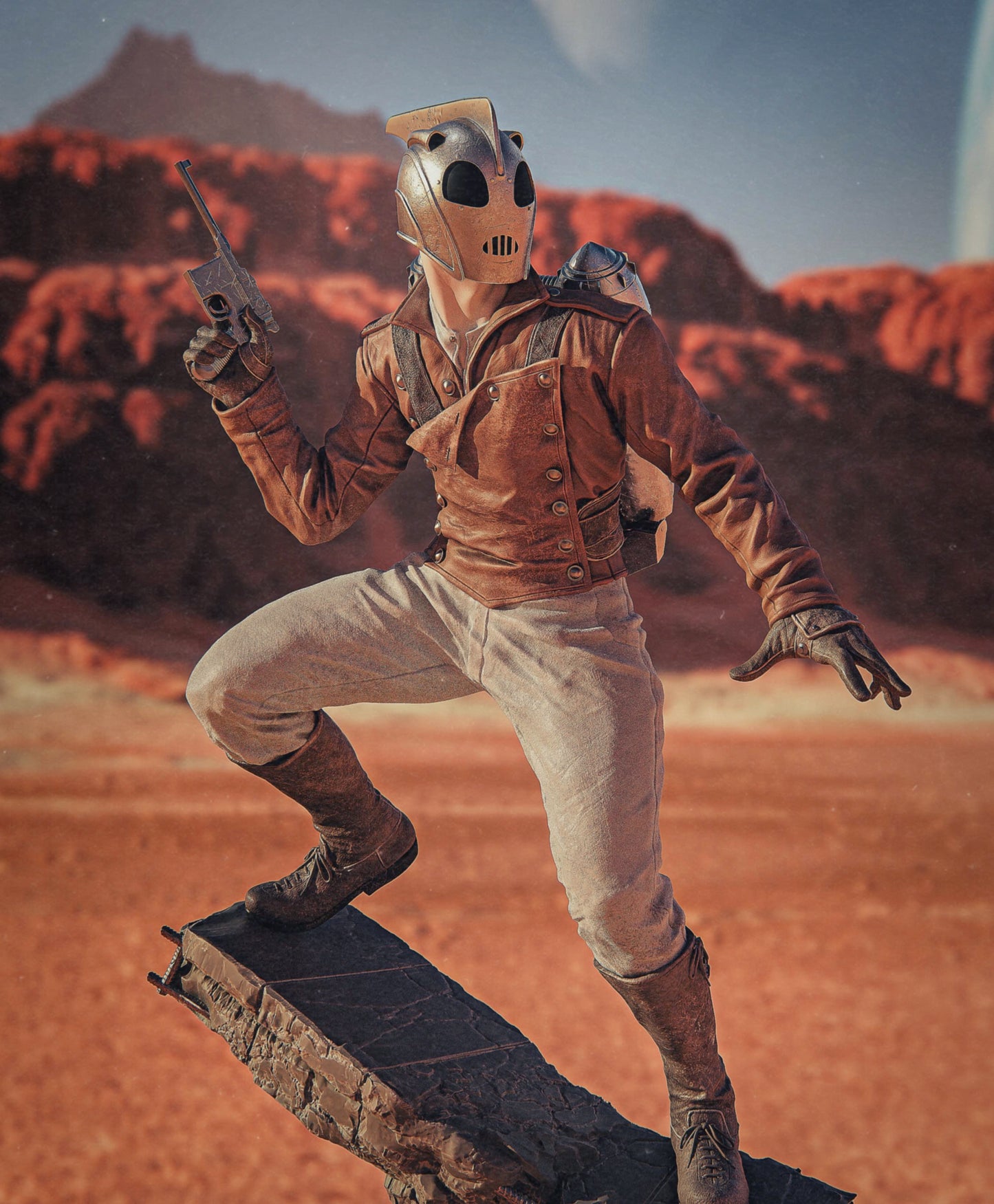 Rocketeer style Sky Ace resin kit – Unpainted 3D Printed Model kit