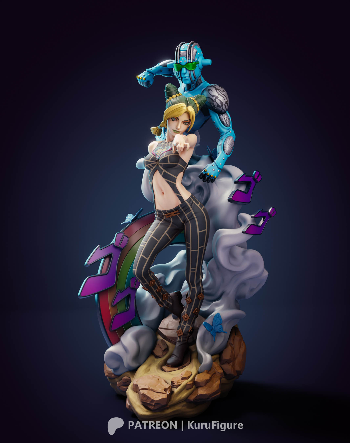 Jolyne Cujoh Style JoJo Stone Ocean Unpainted Resin Kit (1/6-1/12)