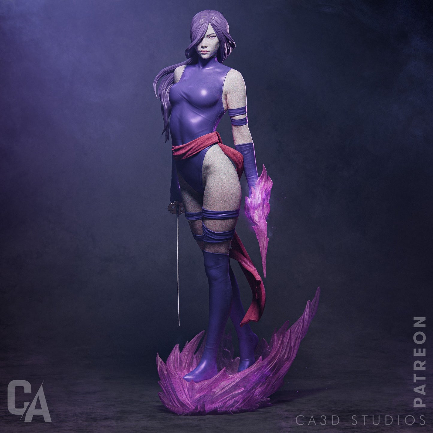Psylock style Psychic Blade Girl resin kit – Unpainted 3D Printed Model kit