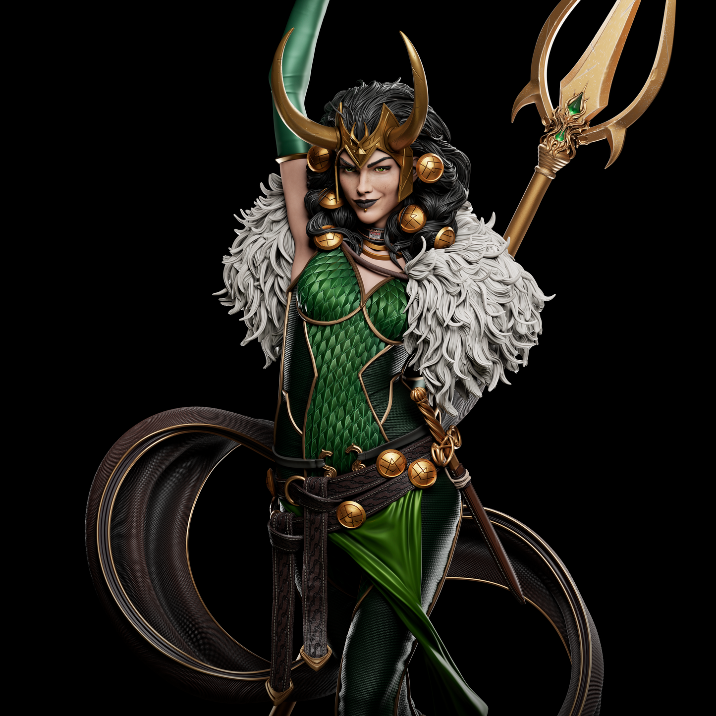 Lady Loki style Deceiver Queen resin kit – Unpainted 3D Printed Model kit