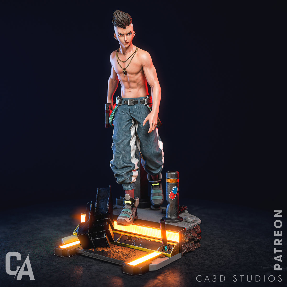 David Martinez Style Cyberpunk Anime Unpainted Resin Garage Model Kit (1/6-1/12)