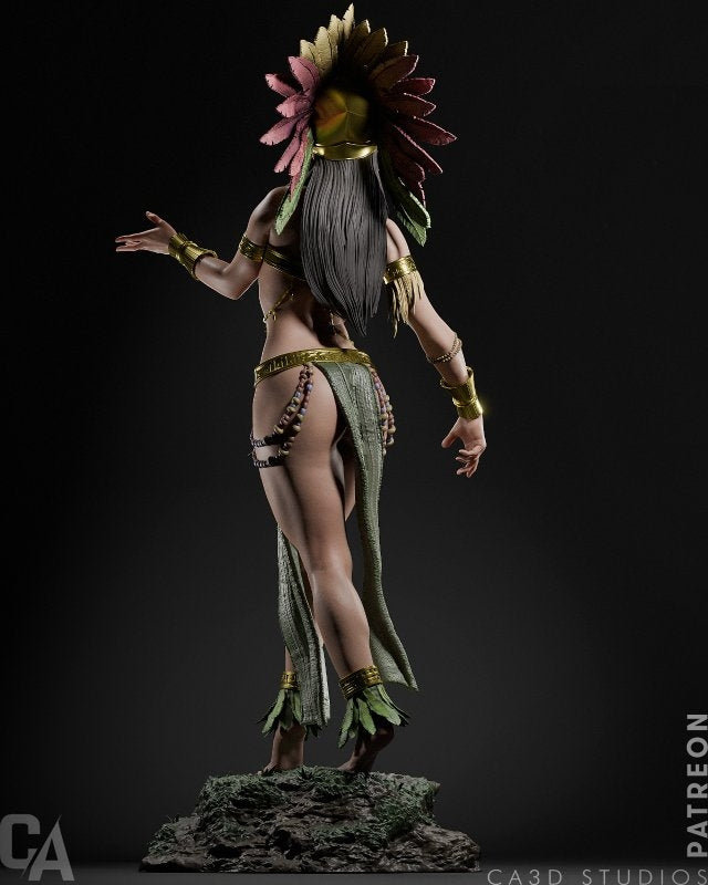 Aztec Goddess resin kit – Unpainted 3D Printed Model kit