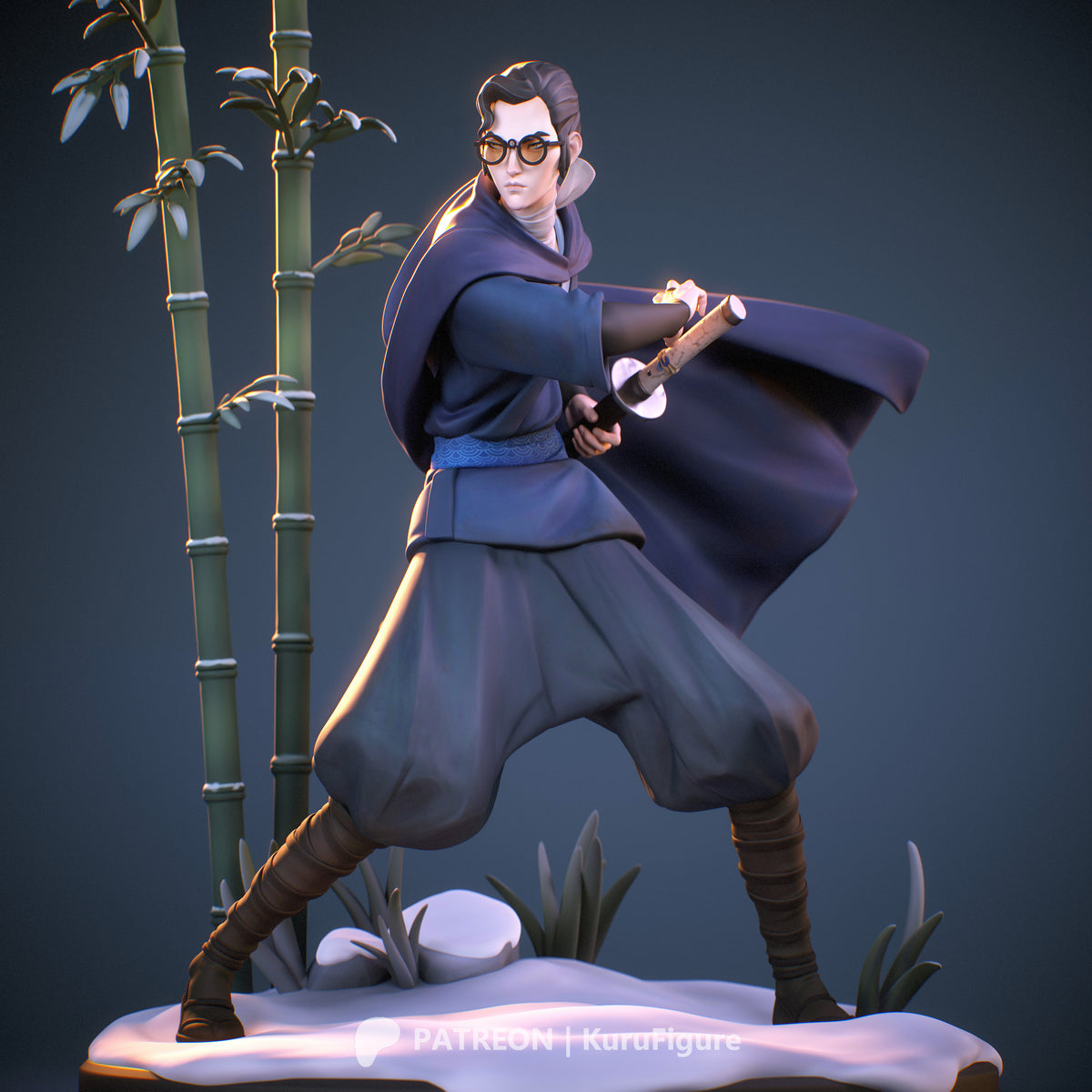 Mizu Style Blue Eye Samurai Unpainted Resin Garage Kit (1/6-1/12)