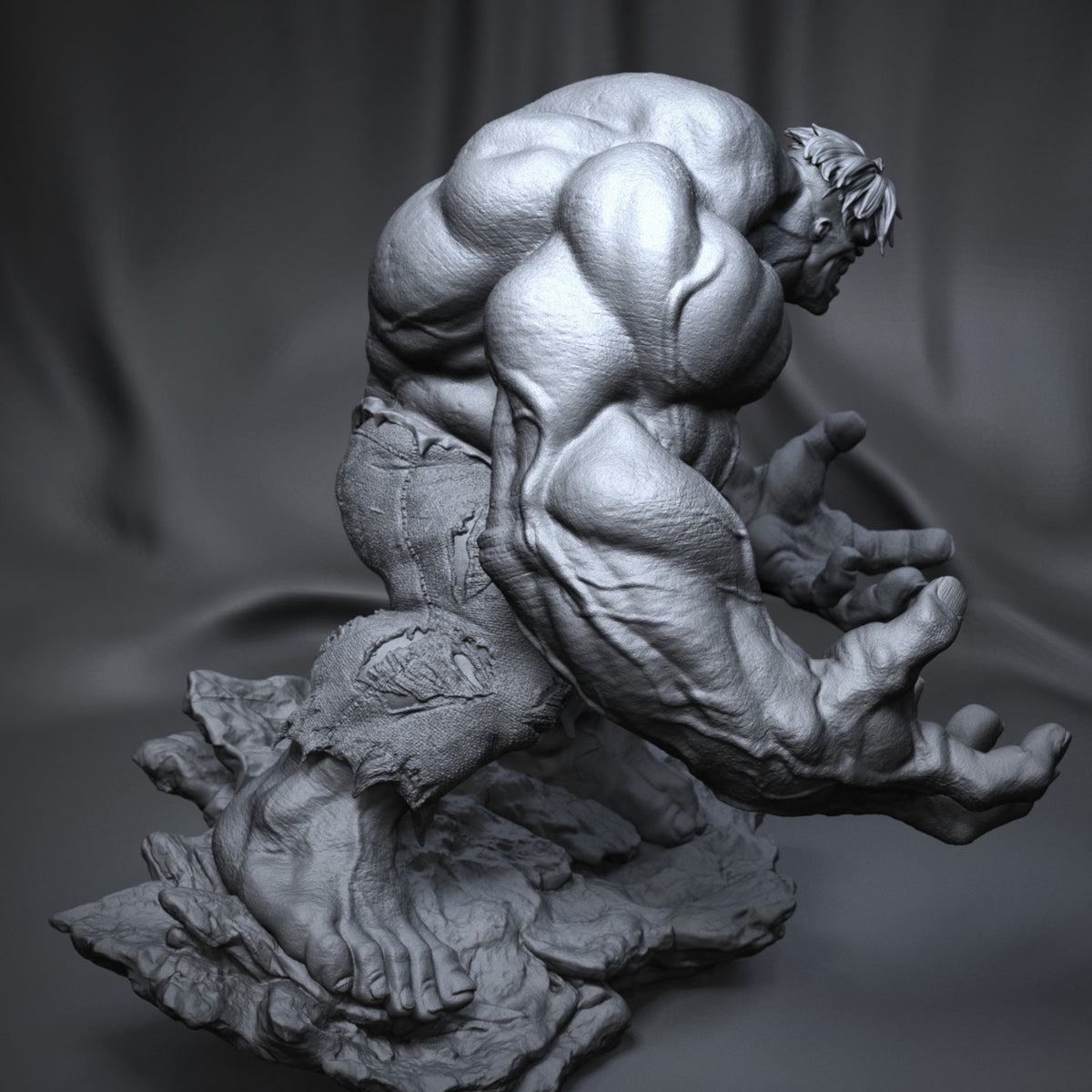 Hulk Style Avengers Marvel Comic Unpainted Resin Garage Model Kit (1/6-1/12)