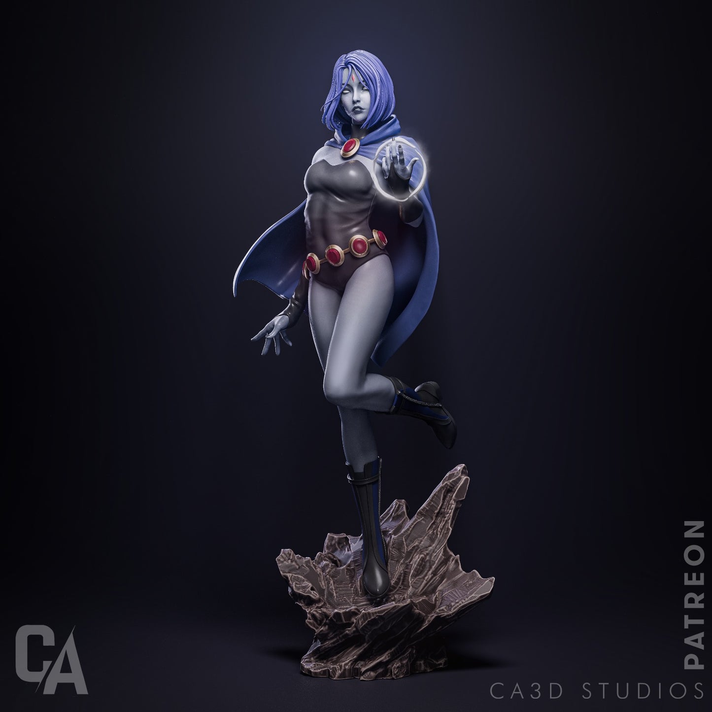 Raven style Shadow Sorceress Girl resin kit – Unpainted 3D Printed Model kit