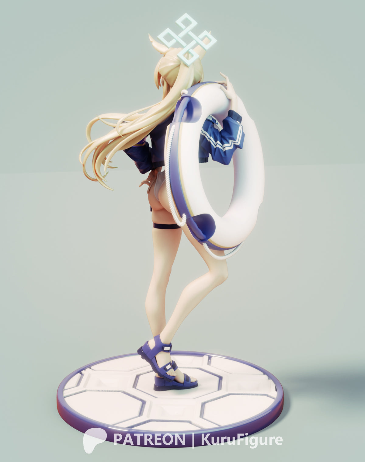 Blue Archive Ogata Kanna Unpainted Resin Kit (1/6-1/12)