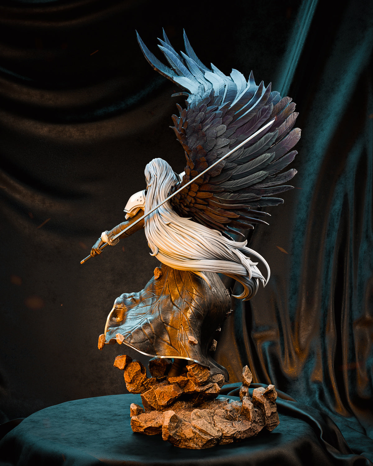 Sephiroth Style Final Fantasy VII Gaming Unpainted Resin Garage Kit (1/6-1/12)