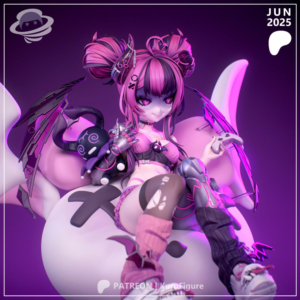 Ironmouse Style VTuber Unpainted Resin Garage Kit (1/6-1/12)