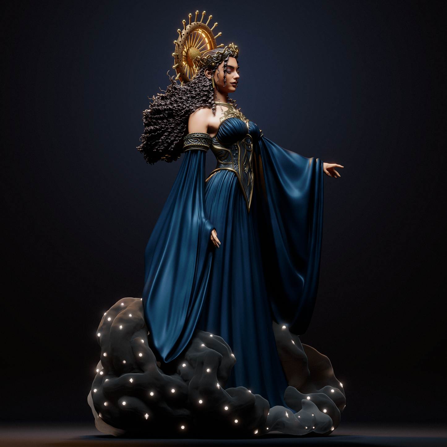 Night Goddess Nyx resin kit – Unpainted 3D Printed Model kit