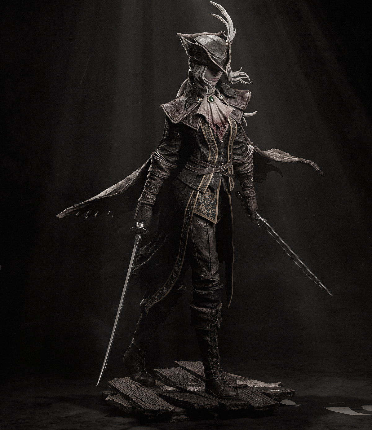 Old Hunter Lady Maria Style Bloodborne Unpainted Resin Garage Kit (1/6-1/12)