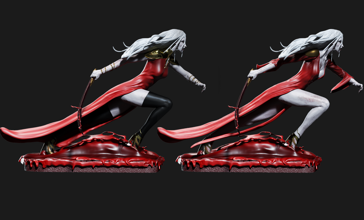 Carmilla Style Vampire Castlevania Anime Unpainted Resin Garage Kit (1/6-1/12)